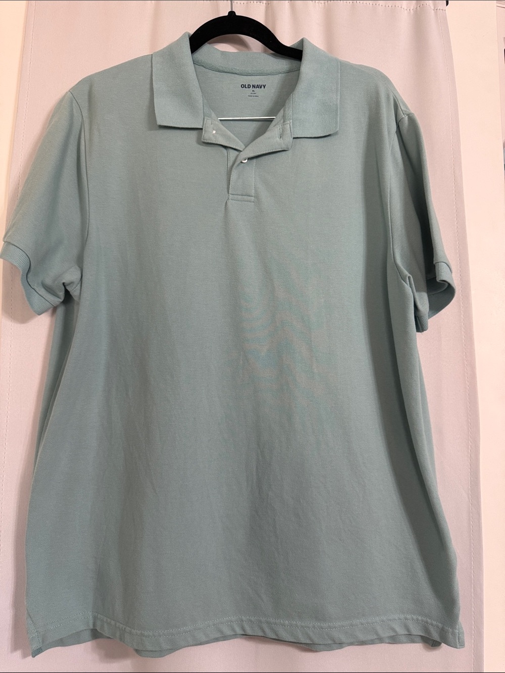 Old Navy Men's Polo Shirt - Mint Green